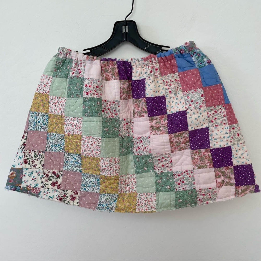 LOVESHACKFANCY Vintage Quilt Skirt
